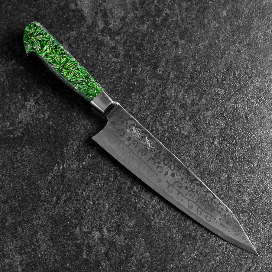 Bunka VG-10 Damast Grüner Westlicher Blütenblatt Griff 185mm