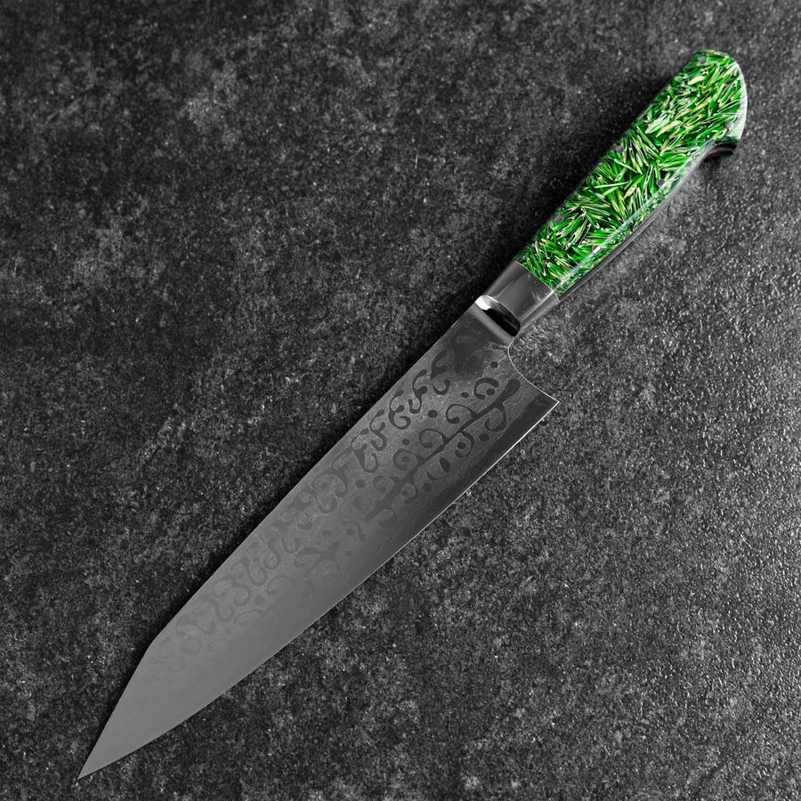 Bunka VG-10 Damast Grüner Westlicher Blütenblatt Griff 185mm - Image 2