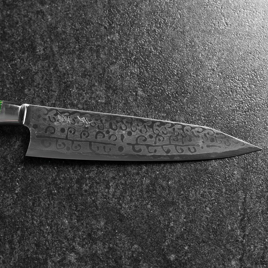 Bunka VG-10 Damast Grüner Westlicher Blütenblatt Griff 185mm - Image 7