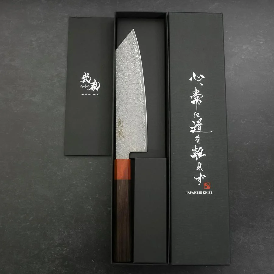 Bunka VG-10 Damast Rosen- und Ebenholz Griff 180mm - Image 8