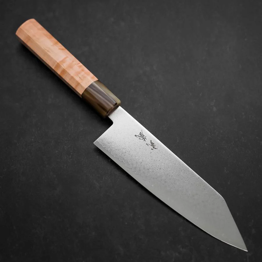 Bunka VG-10 Damast Hellrosa Büffelhorn und Ahornholz Griff 180mm