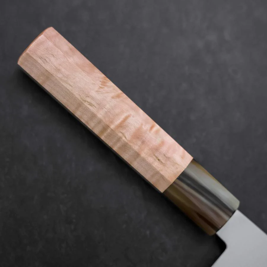 Bunka VG-10 Damast Hellrosa Büffelhorn und Ahornholz Griff 180mm - Image 6