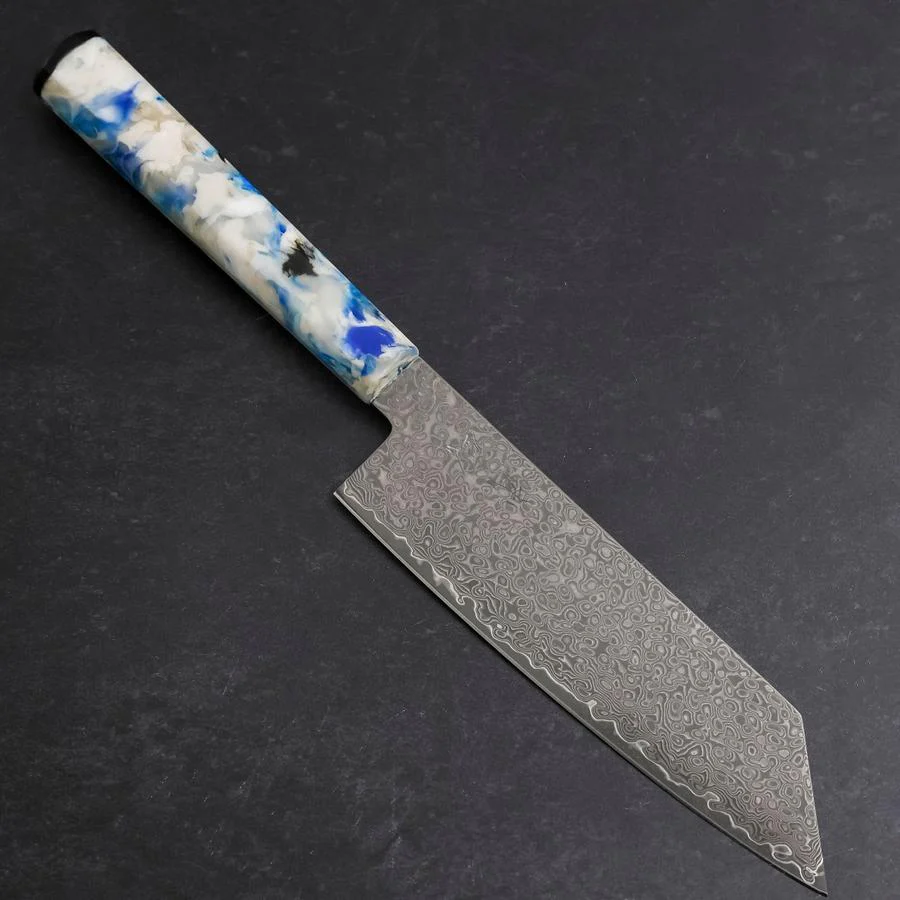 Bunka VG-10 Damast Blau-Weißer-Mix Ozeanplastik Griff 165mm