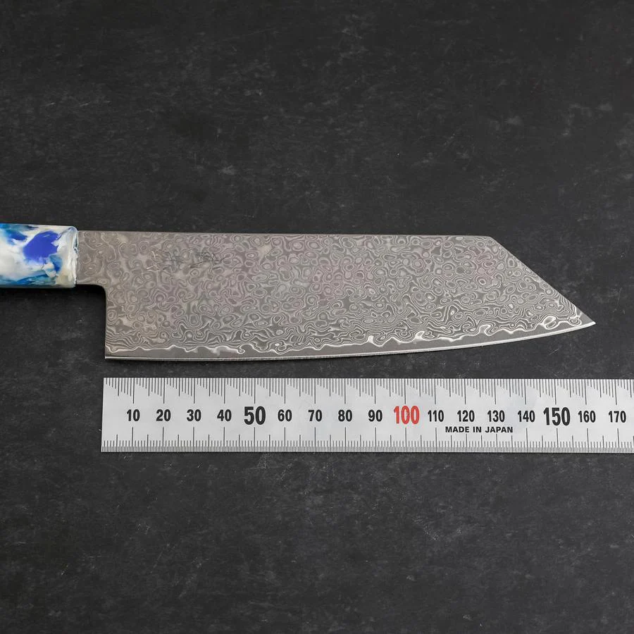 Bunka VG-10 Damast Blau-Weißer-Mix Ozeanplastik Griff 165mm - Image 7