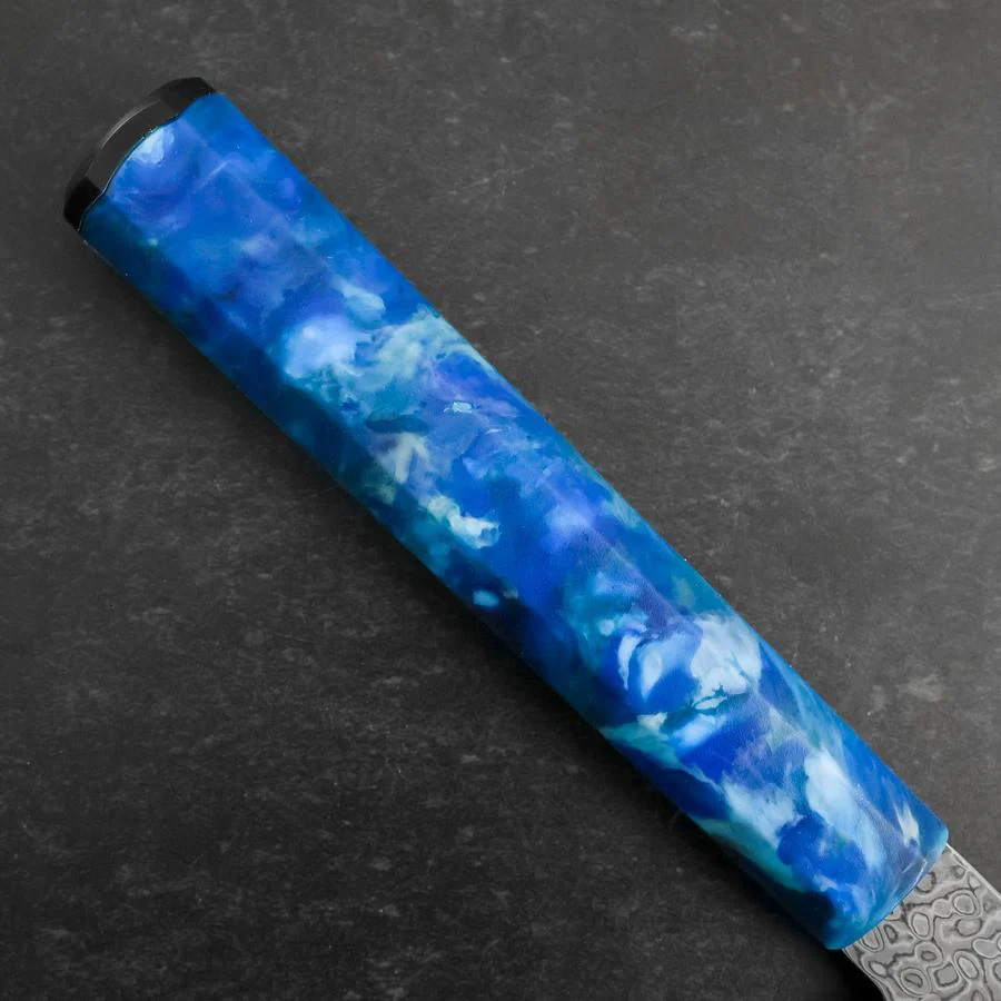 Bunka VG-10 Damast Blauer Ozeanplastik Griff 180mm - Image 6