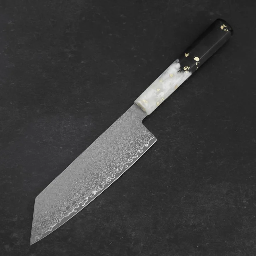 Bunka VG-10 Damast Weiß-Schwarzer Ozeanplastik Griff mit Blattgold 165mm - Image 2