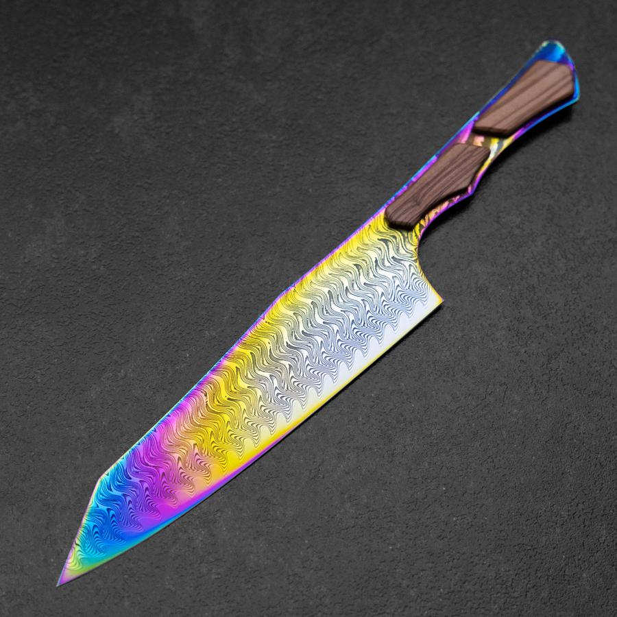 Bunka VG-10 Kagami Damast Olivenholz Griff 180mm - Regenbogen - Image 2