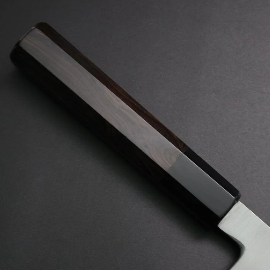 Bunka White Steel #2 Bokashi Büffelhorn und Ebenholz Griff 165mm - Image 6