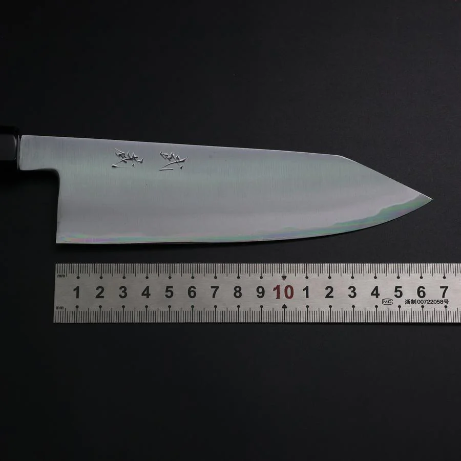Bunka White Steel #2 Bokashi Büffelhorn und Ebenholz Griff 165mm - Image 7
