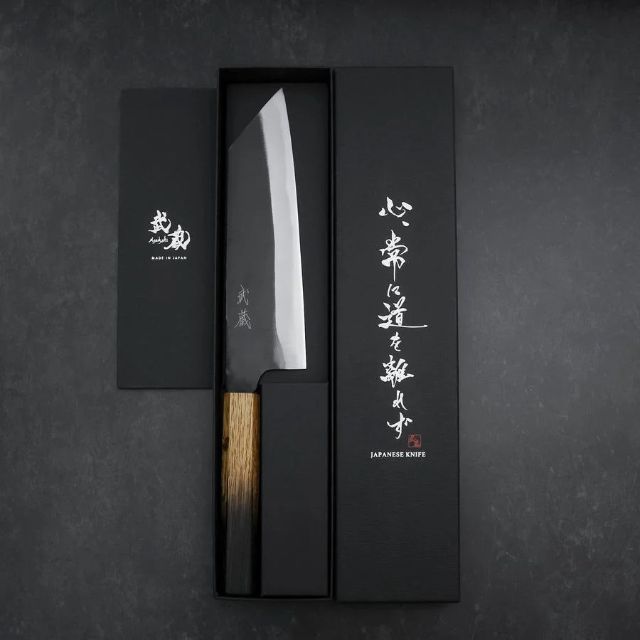 Bunka White Steel #2 Kurouchi Yaki Urushi Griff 165mm - Image 8