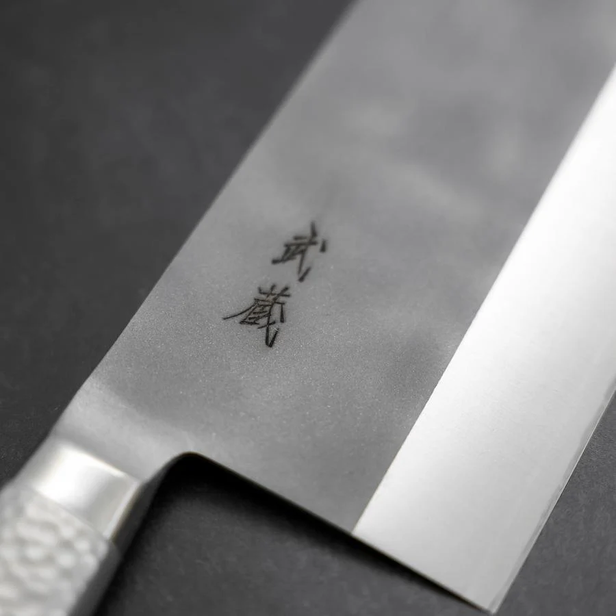 Chinesisches Kochmesser AUS-8 Nashiji Westlicher Edelstahlgriff 205mm - Image 3