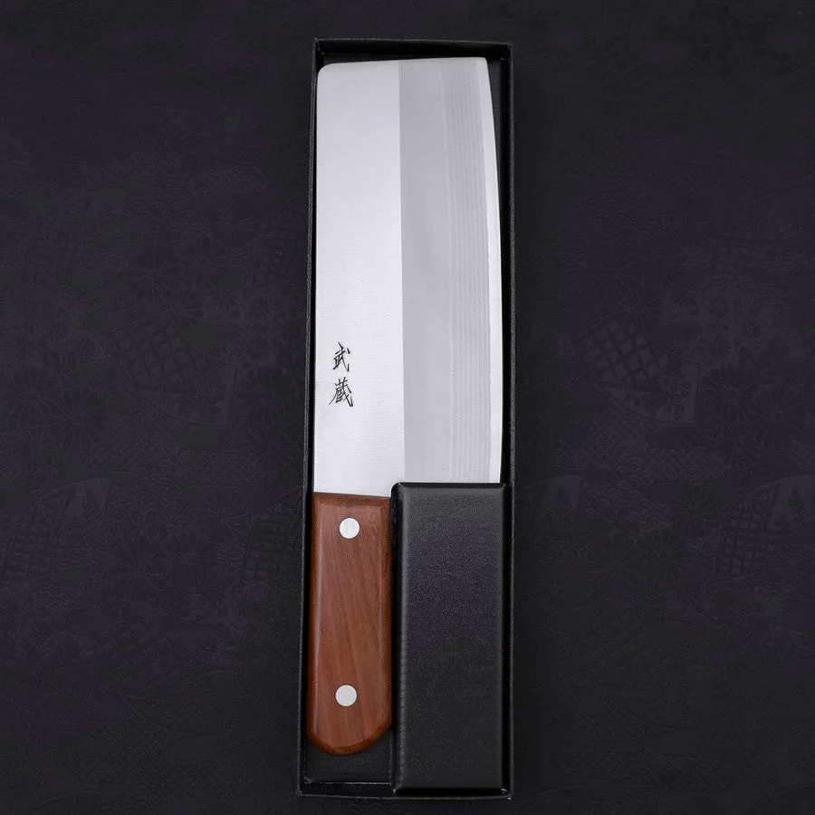Chinesisches Kochmesser VG-10 Damast Kirschholz Griff 180mm - Image 9