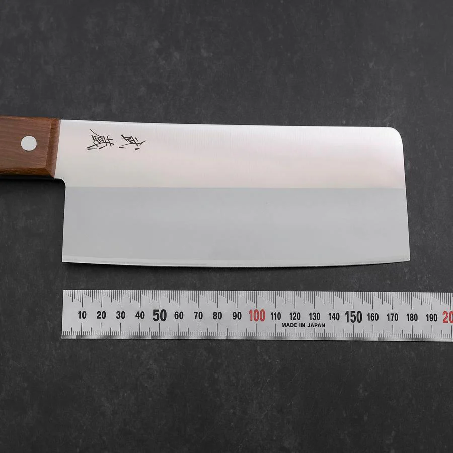 Chinesisches Kochmesser VG-10 Poliert Kirschholz Griff 180mm - Image 7