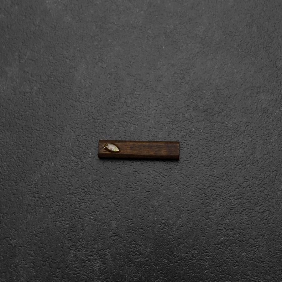 Stäbchenhalter aus Holz mit Muschelinlay – Sakura Braun - Image 2