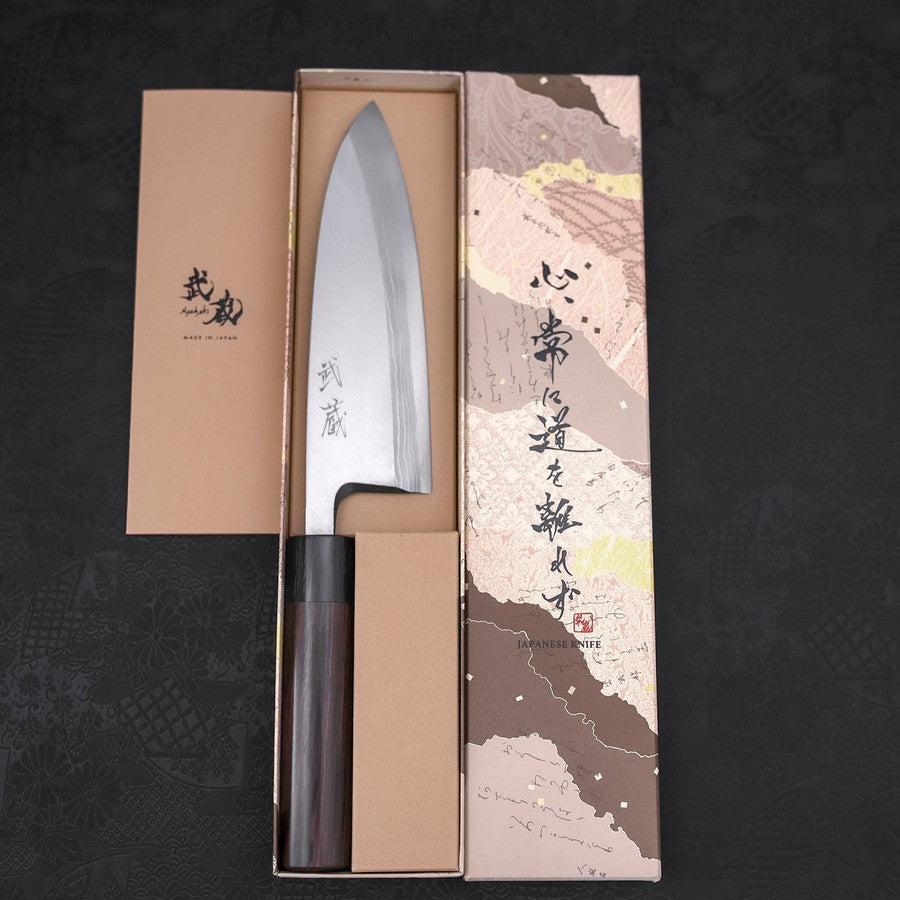 Deba Blue Steel #2 Damast Rosenholz Griff 180mm - Image 8