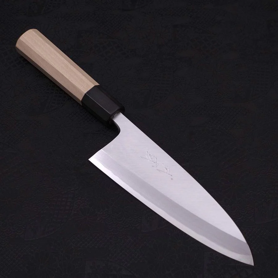 Deba Blue Steel #2 Kasumi Büffelhorn und Magnolienholz Griff 165mm