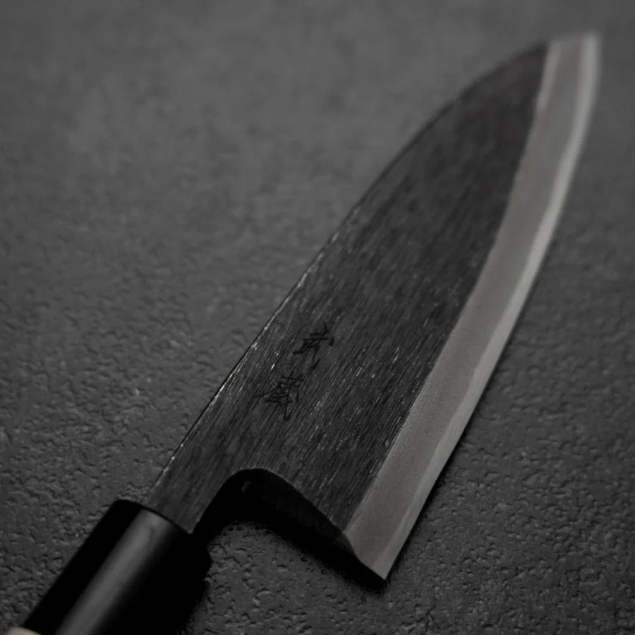 Deba Blue Steel #2 Kurouchi Magnolienholz Griff 120mm - Image 3