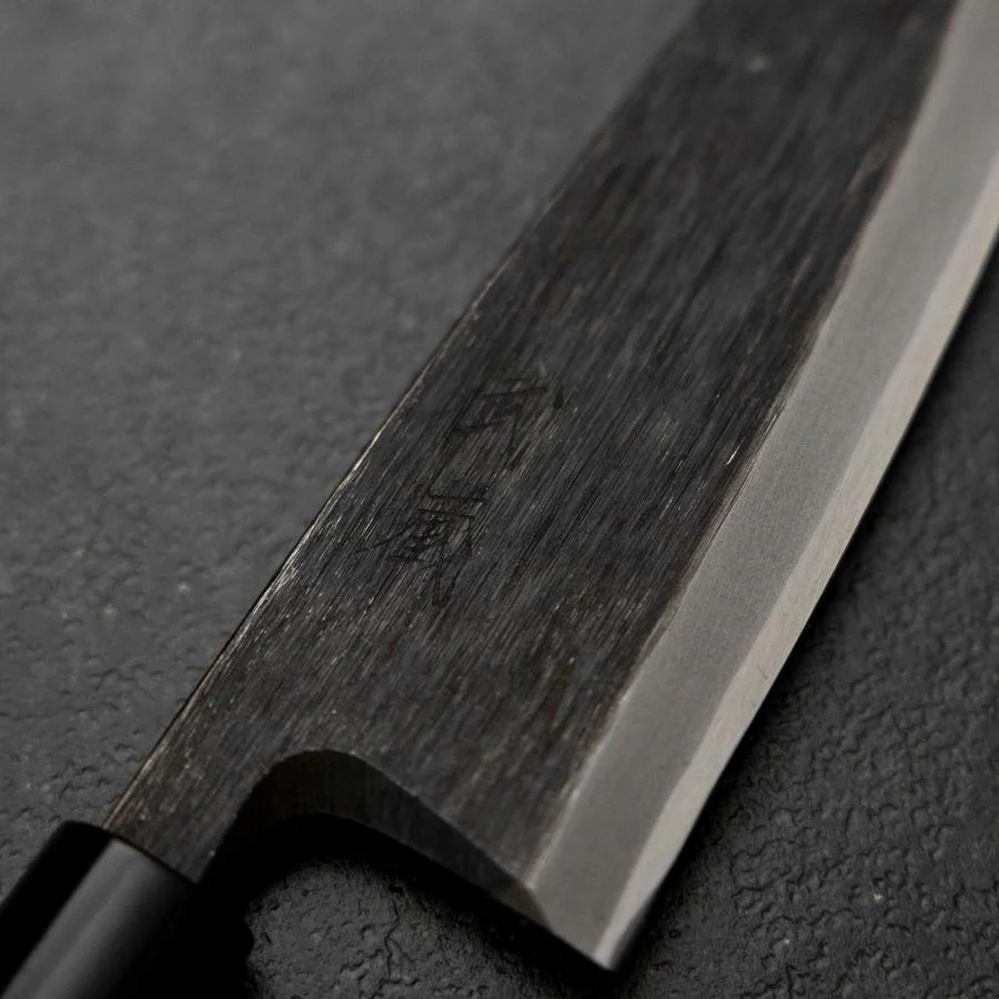 Deba Blue Steel #2 Kurouchi Magnolienholz Griff 180mm - Image 3