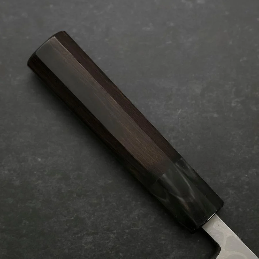 Deba Blue Steel #2 Suminagashi Büffelhorn und Ebenholz Griff 150mm - Image 6