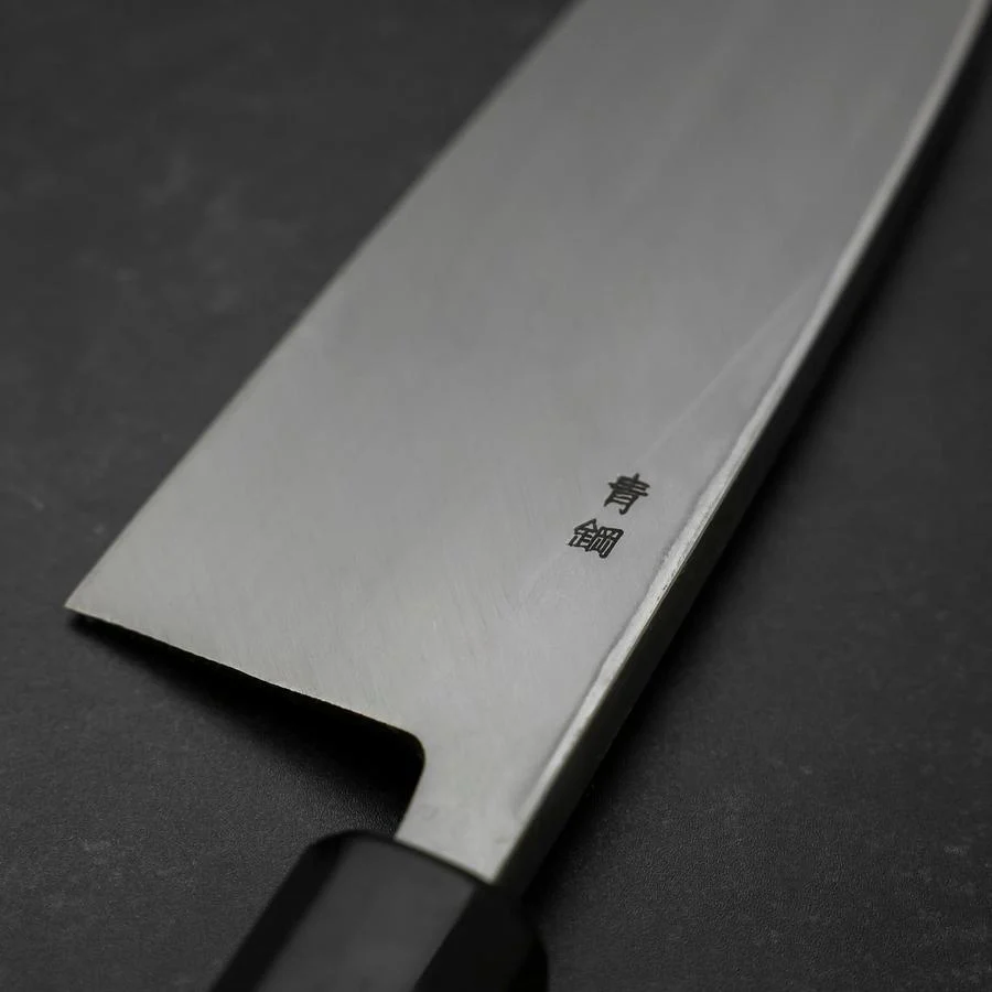 Deba Blue Steel #2 Suminagashi Büffelhorn und Ebenholz Griff 165mm - Image 3