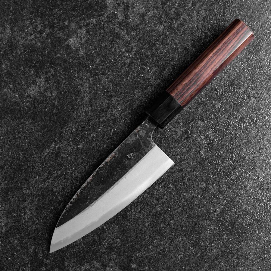 Deba Doppelte Fase Blue Steel #2 Kurouchi Rosenholz Griff 150mm - Image 2