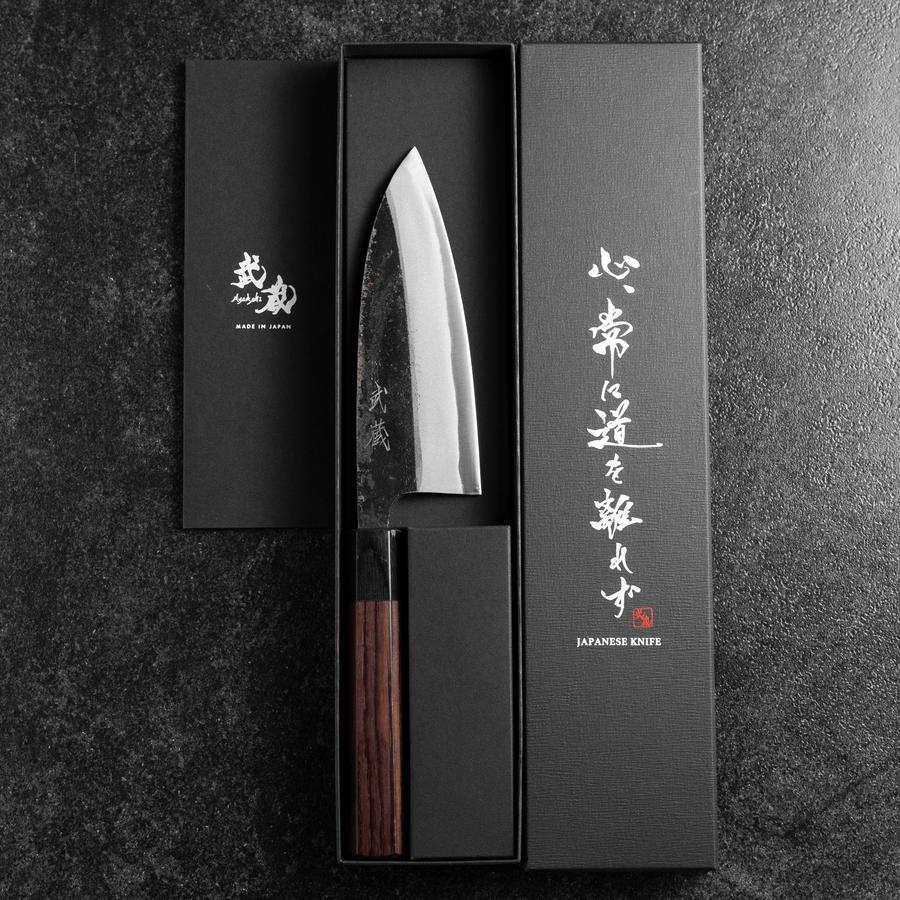 Deba Doppelte Fase Blue Steel #2 Kurouchi Rosenholz Griff 150mm - Image 8