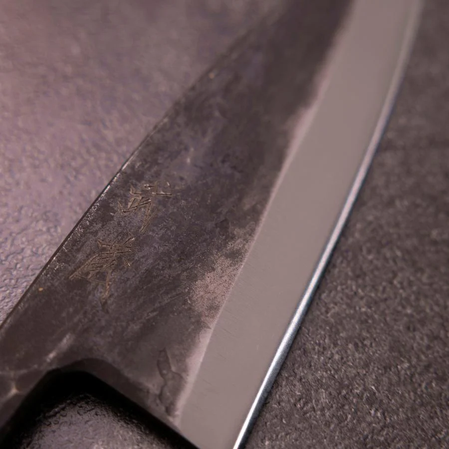 Deba Doppelte Fase White Steel #2 Kurouchi Büffelhorn und Ebenholz Griff 165mm - Image 3