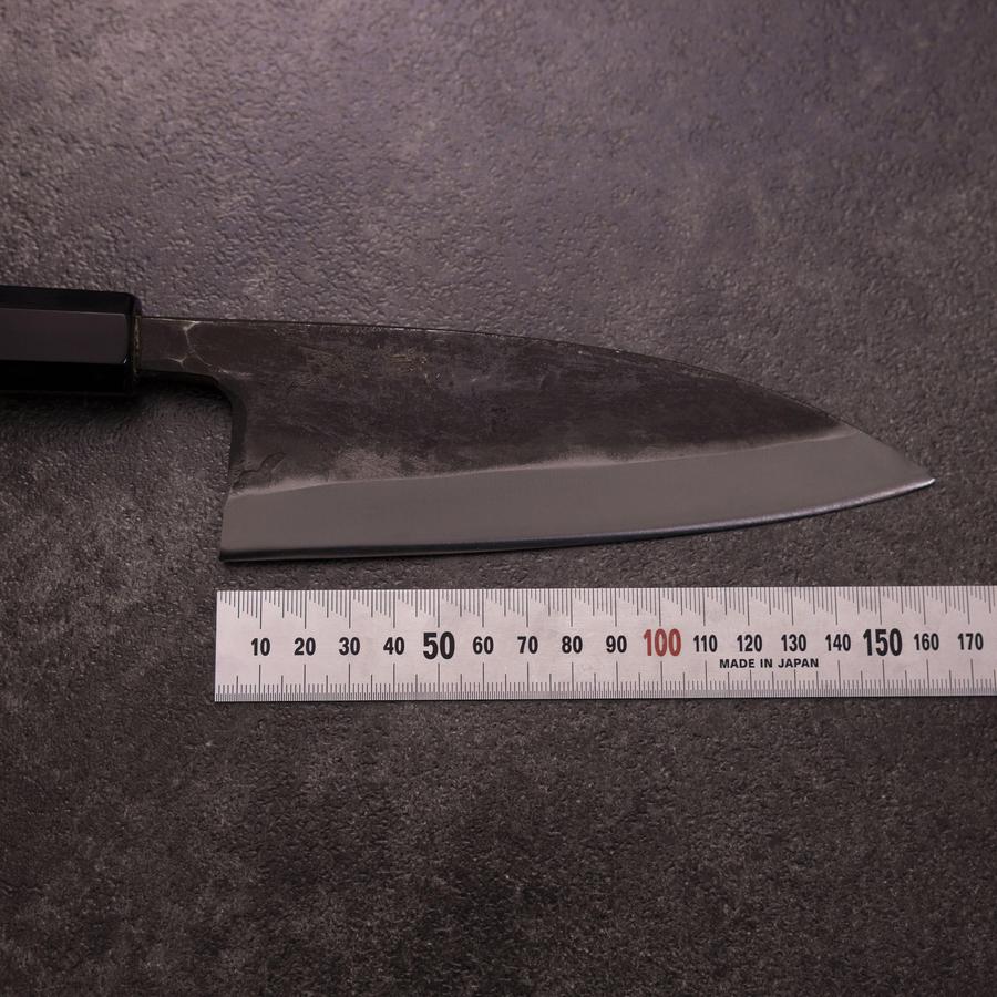 Deba Doppelte Fase White Steel #2 Kurouchi Büffelhorn und Ebenholz Griff 165mm - Image 6