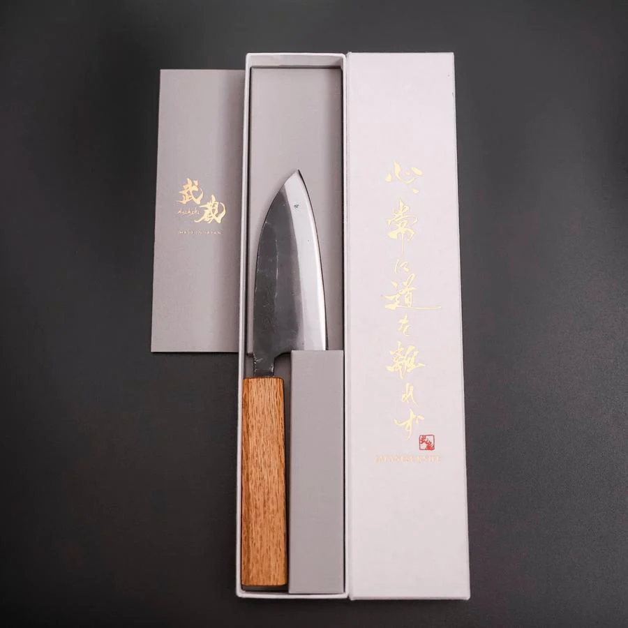Deba Doppelte Fase White Steel #2 Kurouchi Eichenholz Griff 105mm - Image 8