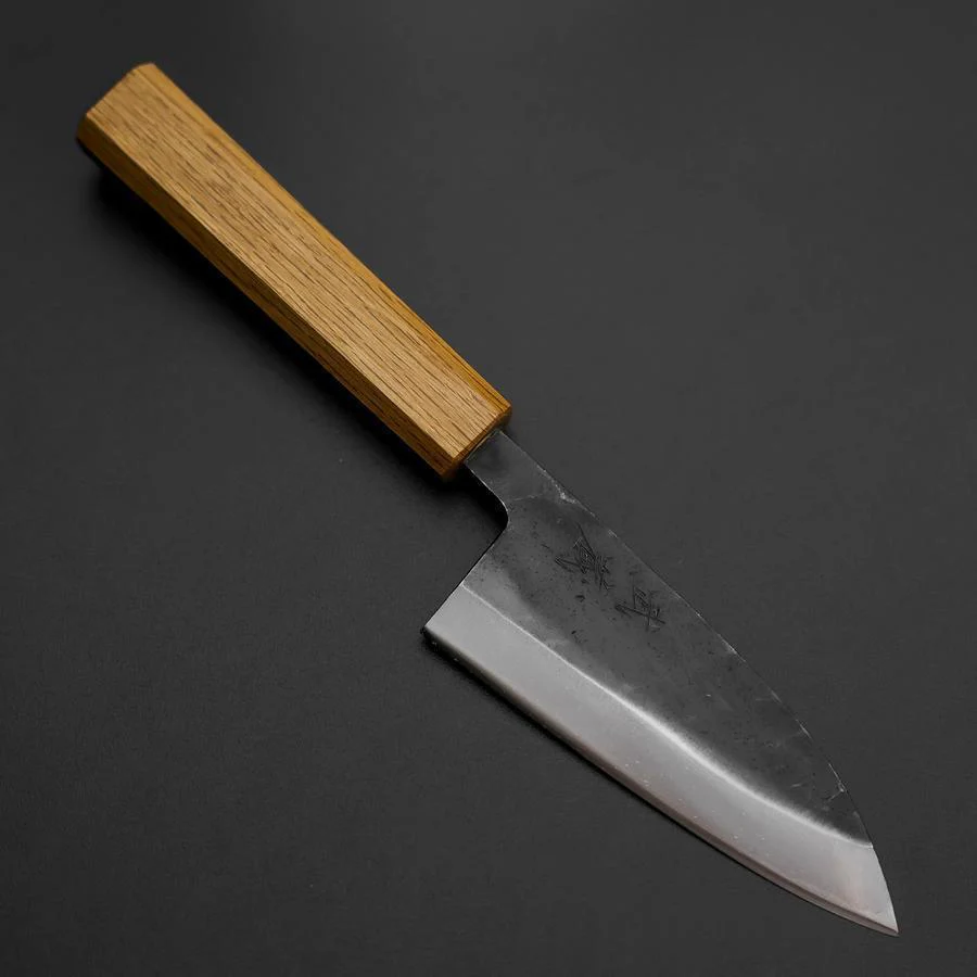 Deba Doppelte Fase White Steel #2 Kurouchi Eichenholz Griff 120mm