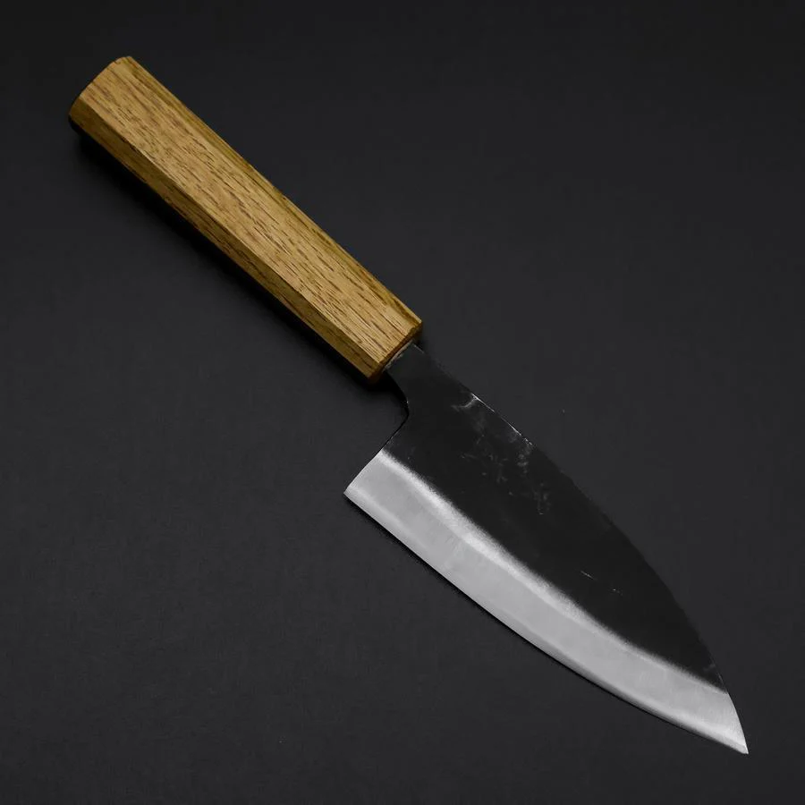 Deba Doppelte Fase White Steel #2 Kurouchi Eichenholz Griff 130mm
