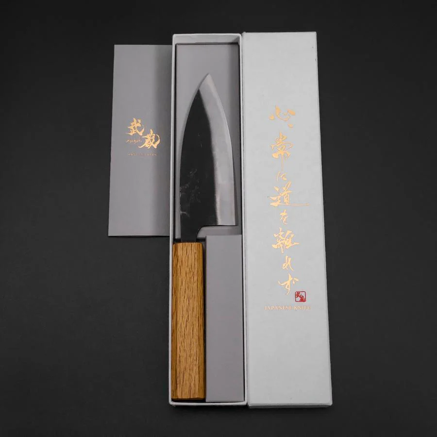 Deba Doppelte Fase White Steel #2 Kurouchi Eichenholz Griff 130mm - Image 8