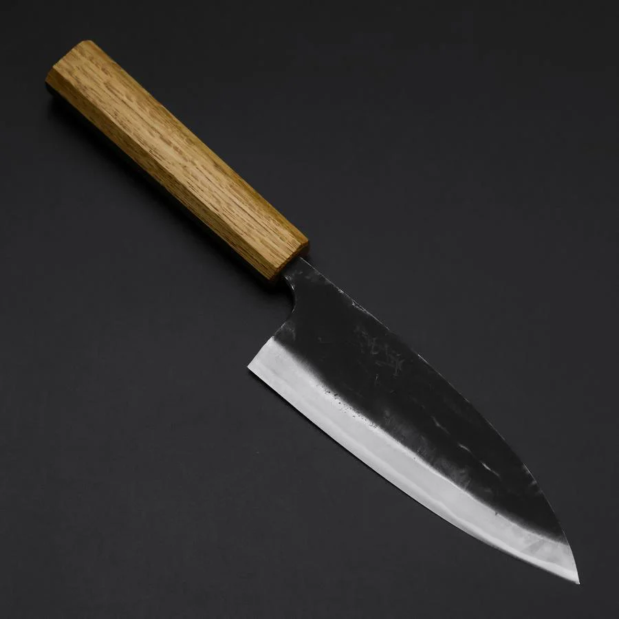 Deba Doppelte Fase White Steel #2 Kurouchi Eichenholz Griff 150mm