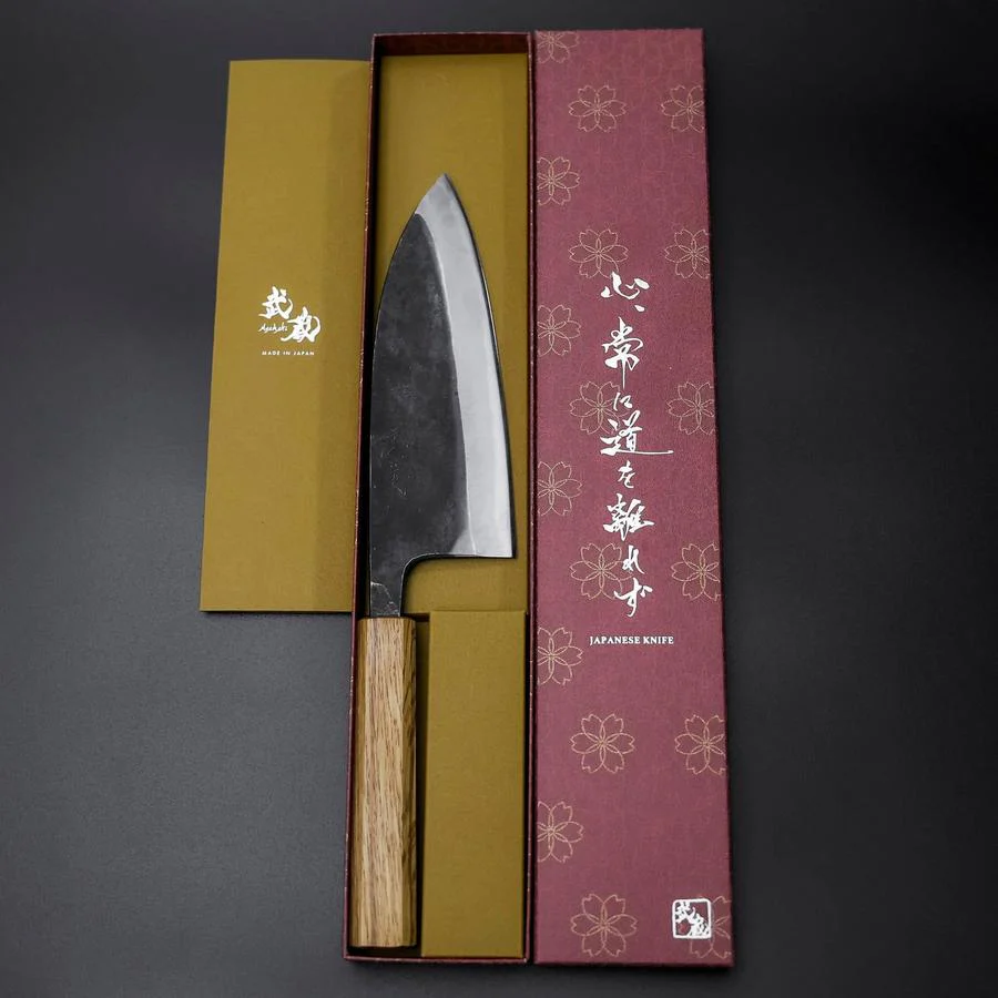 Deba Doppelte Fase White Steel #2 Kurouchi Eichenholz Griff 180mm - Image 8