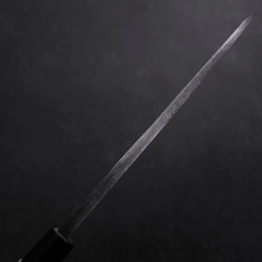 Deba Linkshand White Steel #2 Kurouchi Tsuchime Kirschholz Griff 180mm - Image 5