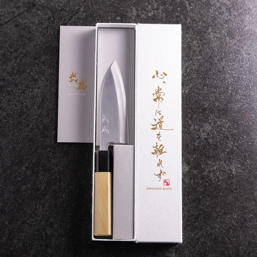 Deba Silver Steel #3 Kasumi Büffelhorn und Magnolienholz Griff 120mm - Image 8