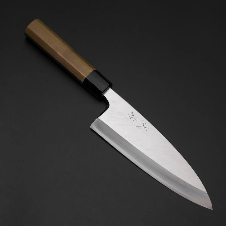 Deba Silver Steel #3 Kasumi Büffelhorn und Magnolienholz Griff 180mm