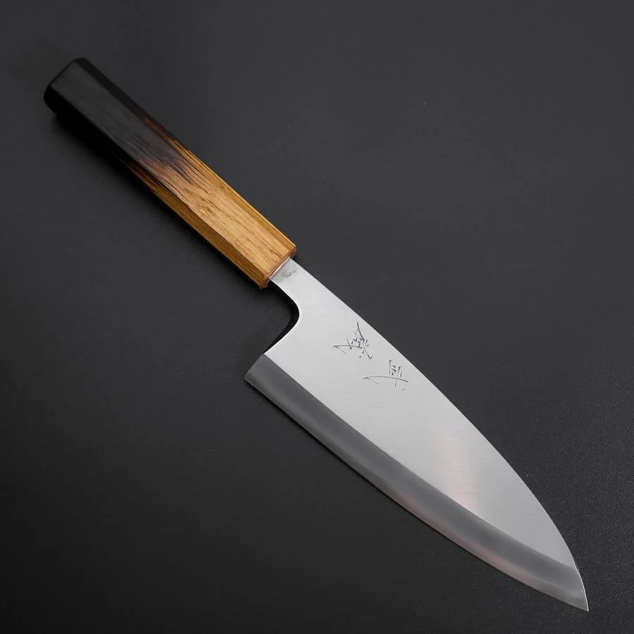 Deba Silver Steel #3 Kasumi Yaki Urushi Griff 180mm
