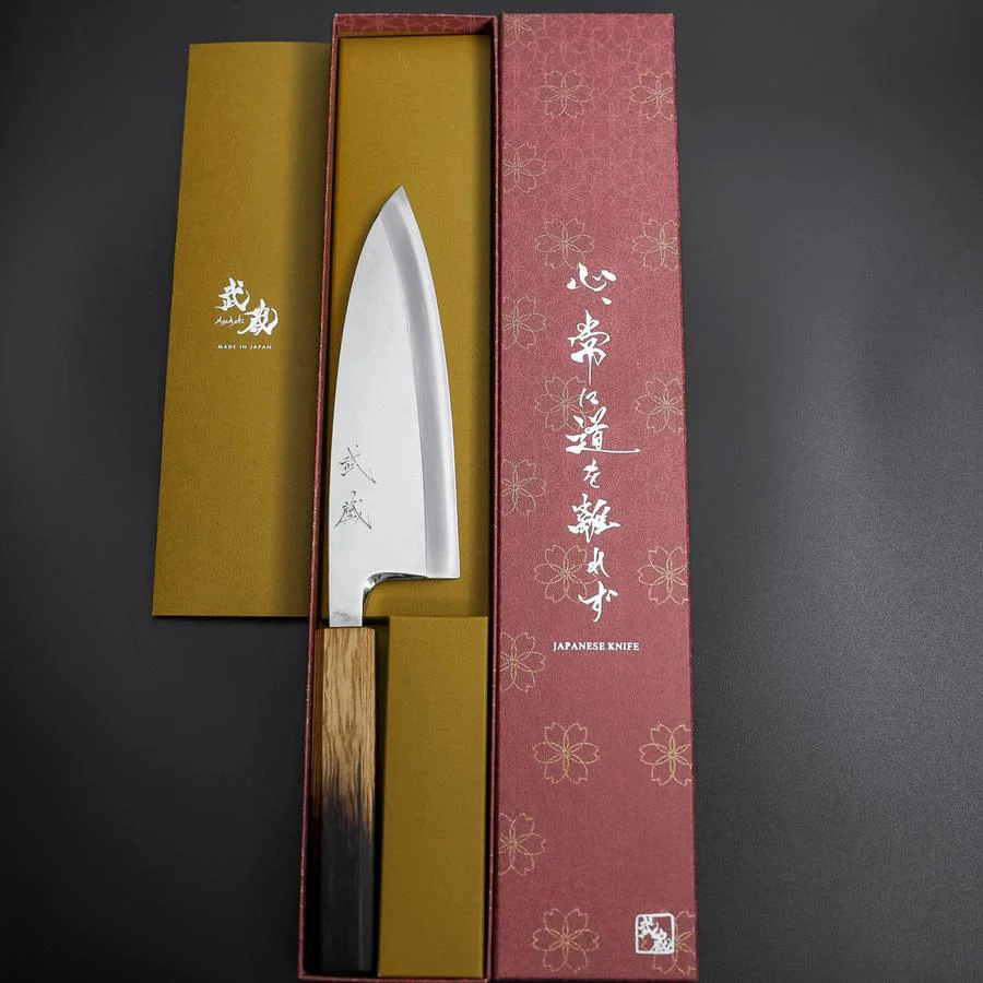 Deba Silver Steel #3 Kasumi Yaki Urushi Griff 180mm - Image 8
