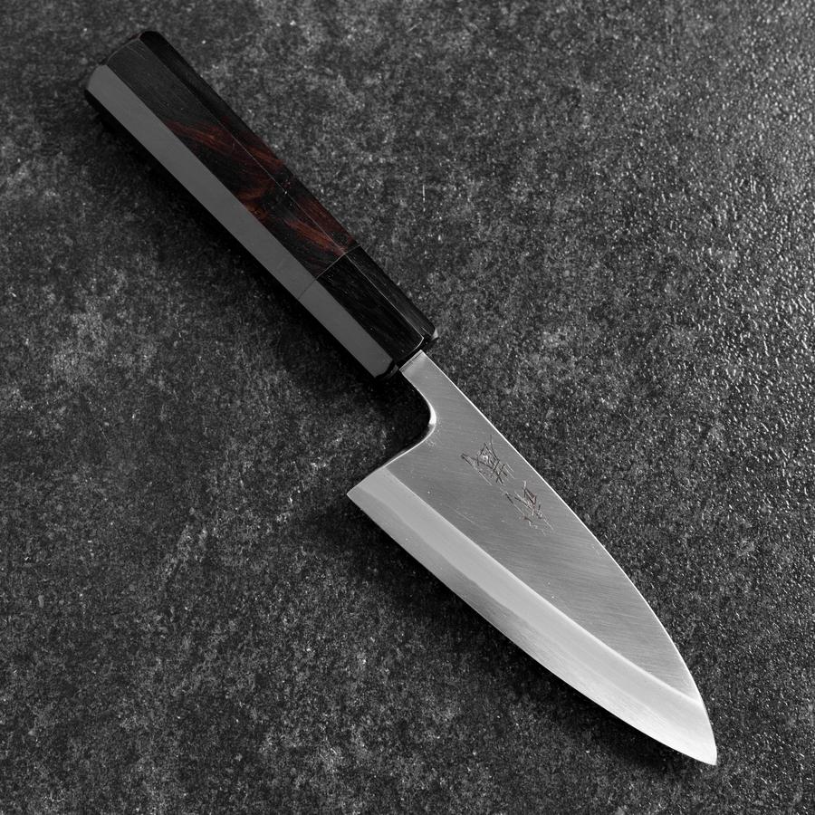 Deba White Steel #2 Kasumi Büffelhorn und Ebenholz Griff 120mm