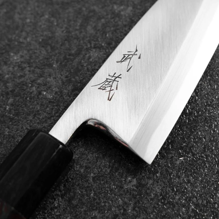 Deba White Steel #2 Kasumi Büffelhorn und Ebenholz Griff 120mm - Image 3
