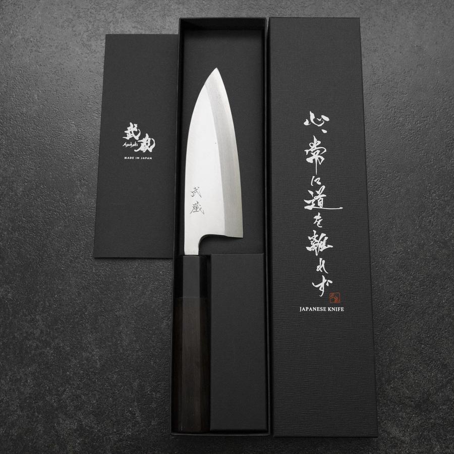 Deba White Steel #2 Kasumi Büffelhorn und Ebenholz Griff 150mm - Image 8
