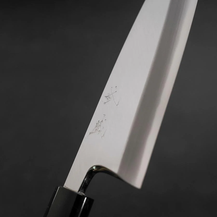 Deba White Steel #2 Kasumi Büffelhorn und Magnolienholz Griff 165mm (Kurigata) - Image 3