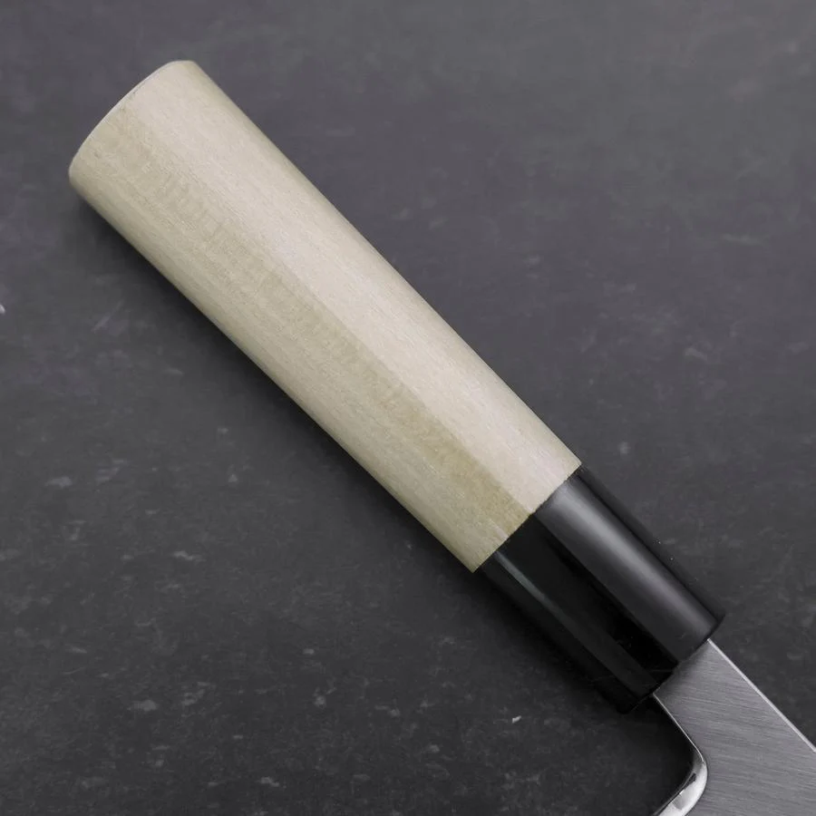 Deba White Steel #2 Kasumi Büffelhorn und Magnolienholz Griff 165mm (Kurigata) - Image 6