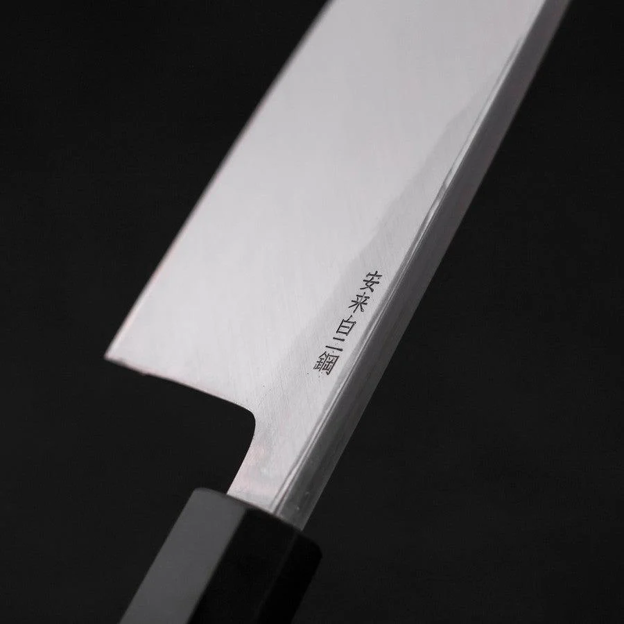 Deba White Steel #2 Kasumi Büffelhorn und Teakholz Griff 180mm - Image 3