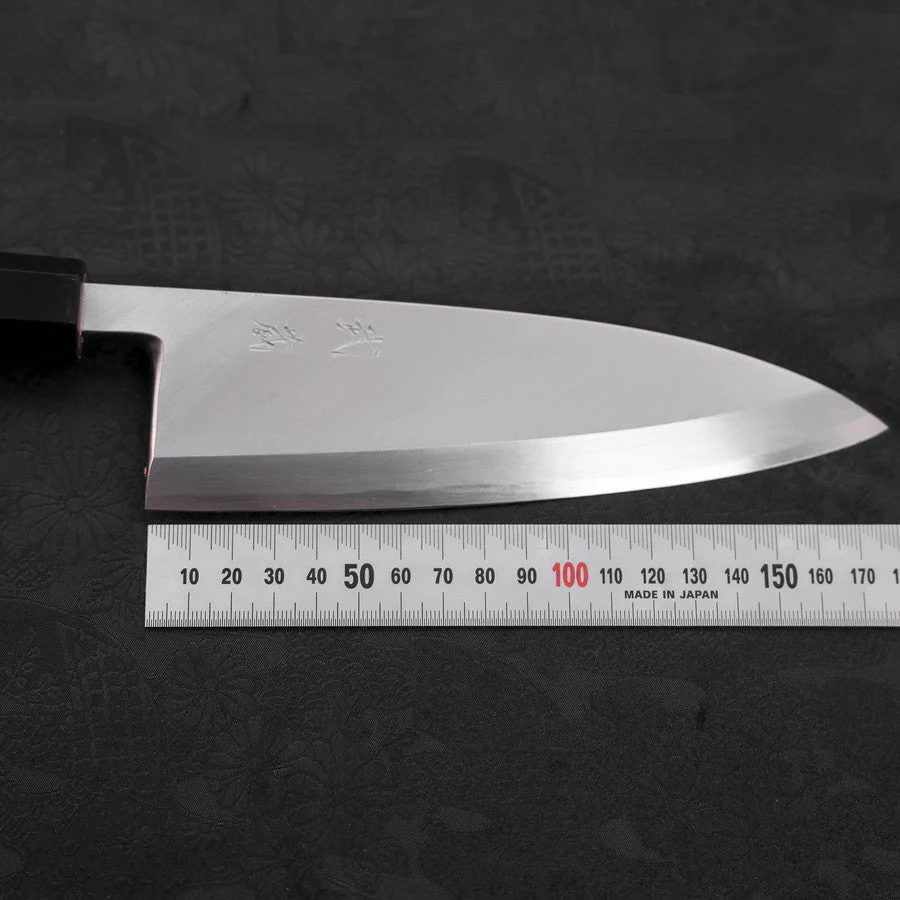 Deba White Steel #2 Kasumi Büffelhorn und Teakholz Griff 180mm - Image 7