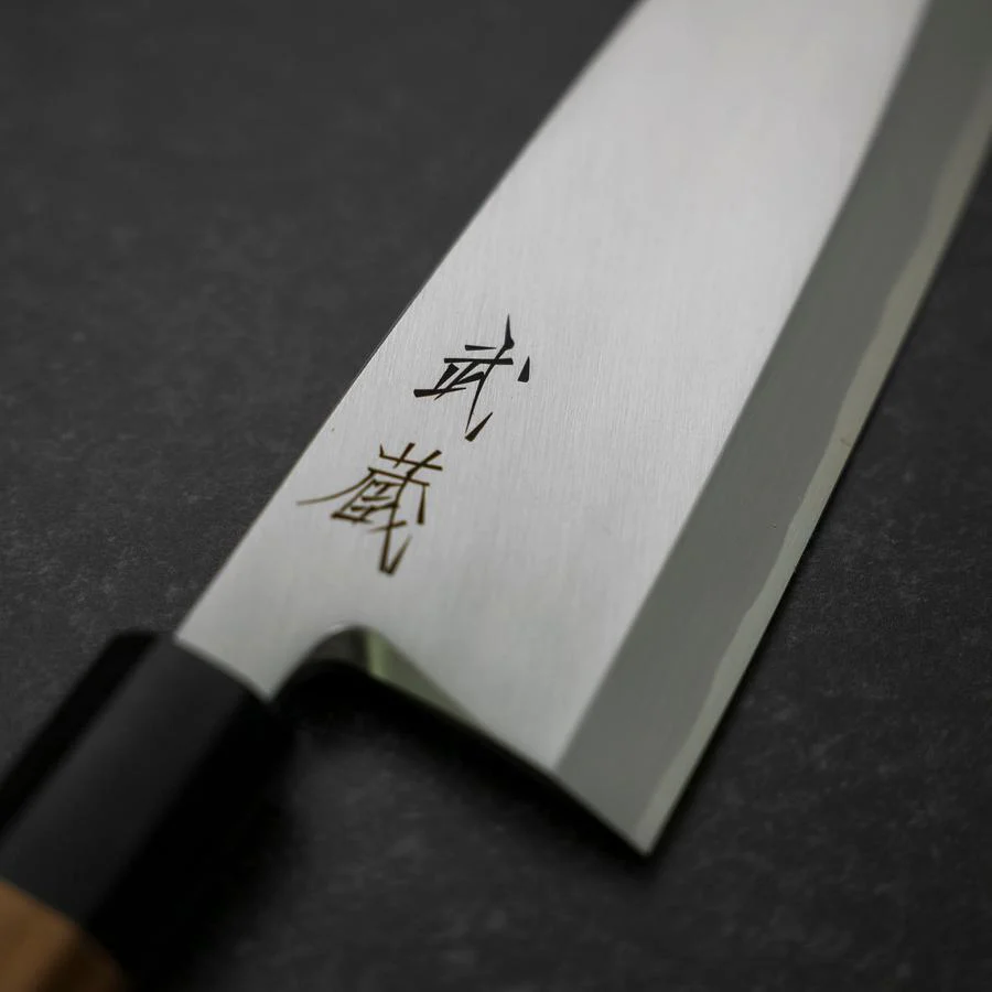 Deba White Steel #2 Kasumi Büffelhorn und Teakholz Griff 195mm - Image 3