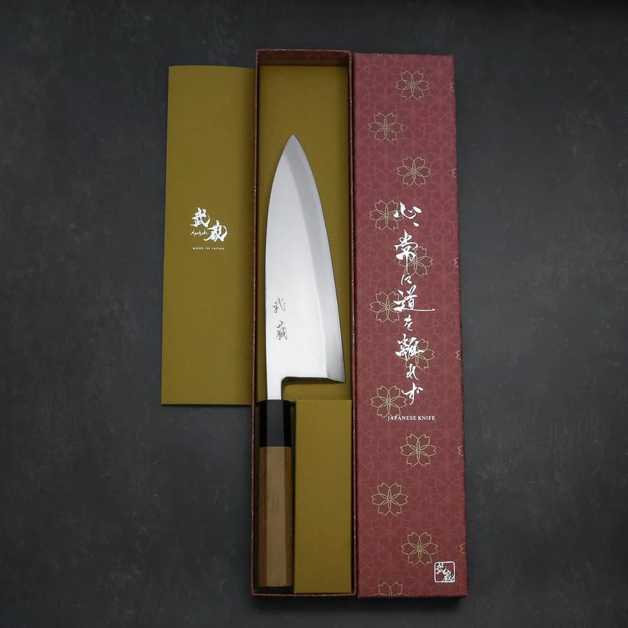 Deba White Steel #2 Kasumi Büffelhorn und Teakholz Griff 210mm - Image 8