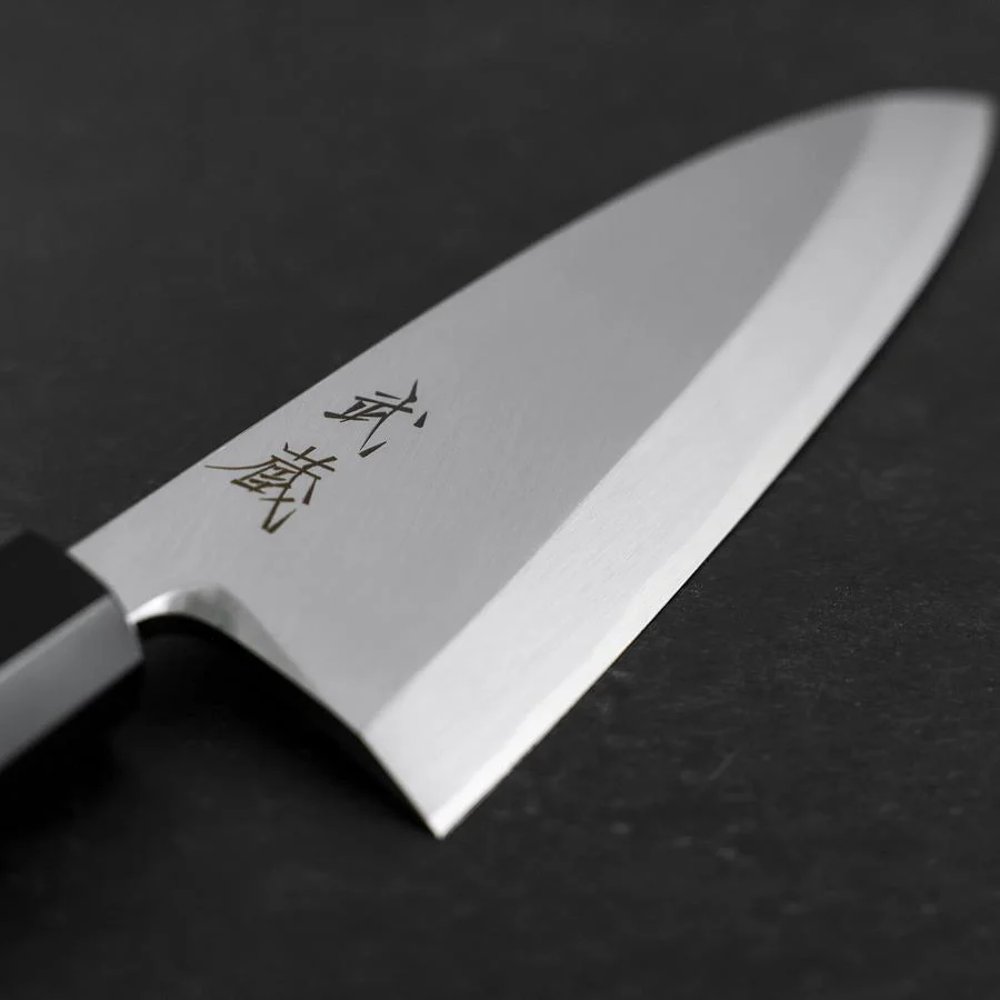 Deba White Steel #2 Kasumi Büffelhorn und Teakholz Griff 150mm - Image 3