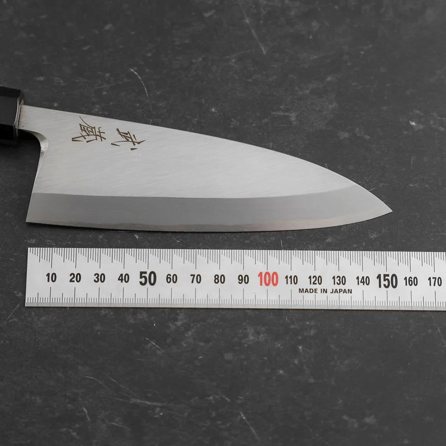 Deba White Steel #2 Kasumi Büffelhorn und Teakholz Griff 150mm - Image 7
